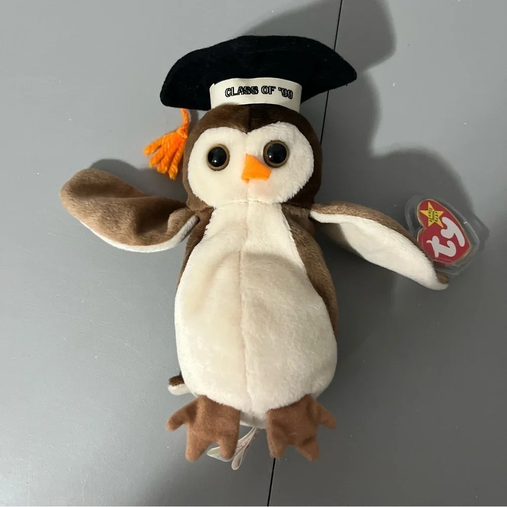 3/25$(Mix) TY Wise Graduation Owl Beanie Baby Mint Rare Retired 1998 NWT - Picture 7 of 13